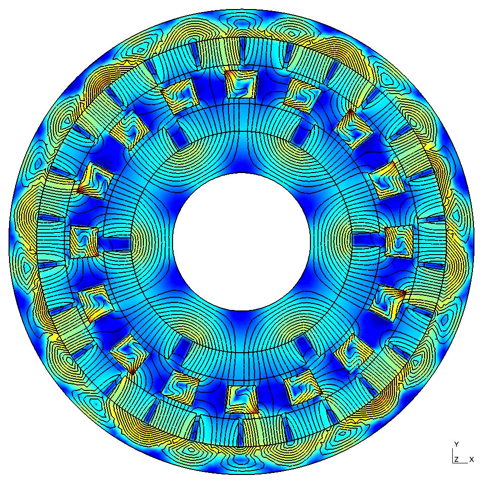 Carte de la norme de l&rsquo;induction dans le gear